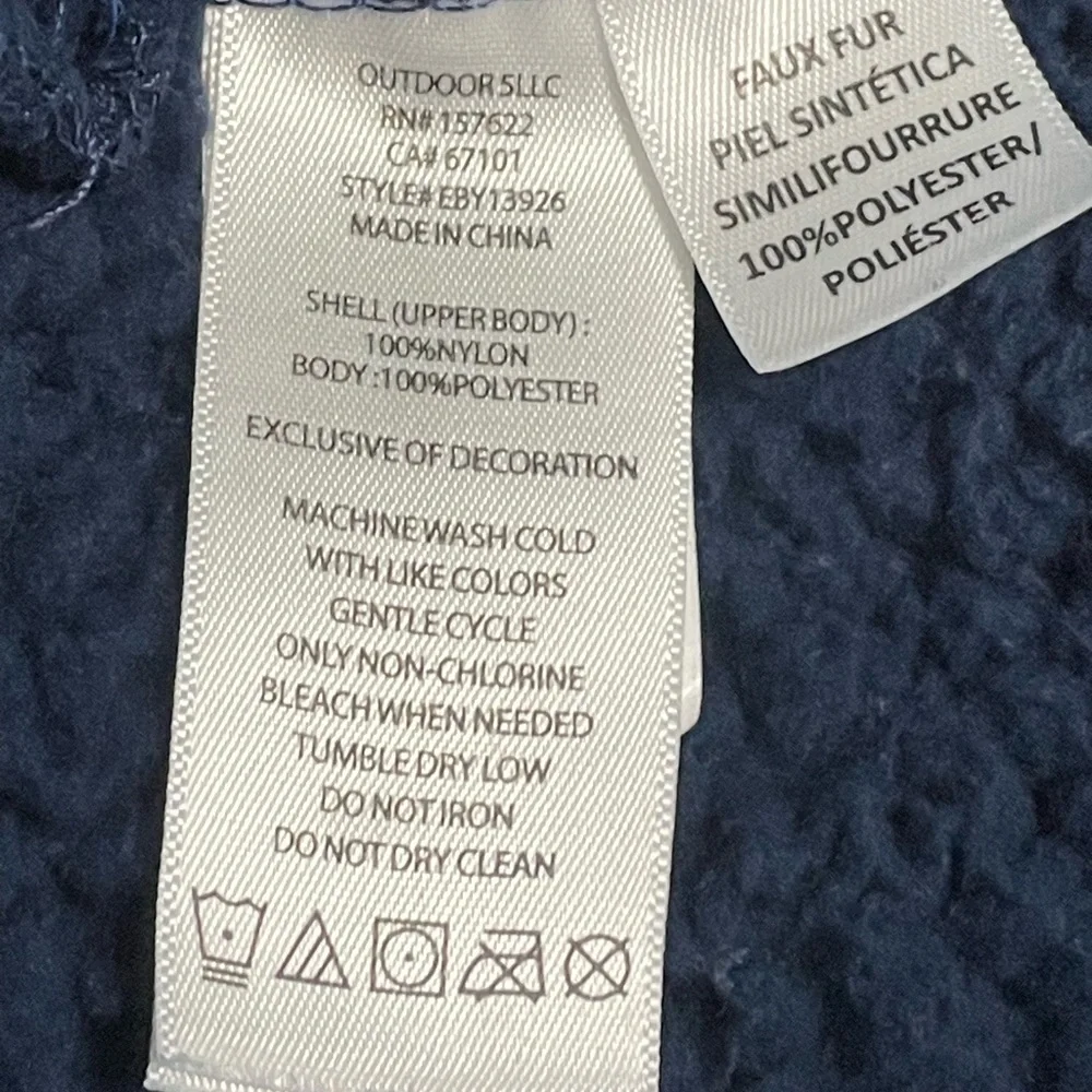 Eddie Bauer Blue Fleece Jacket with Black Label